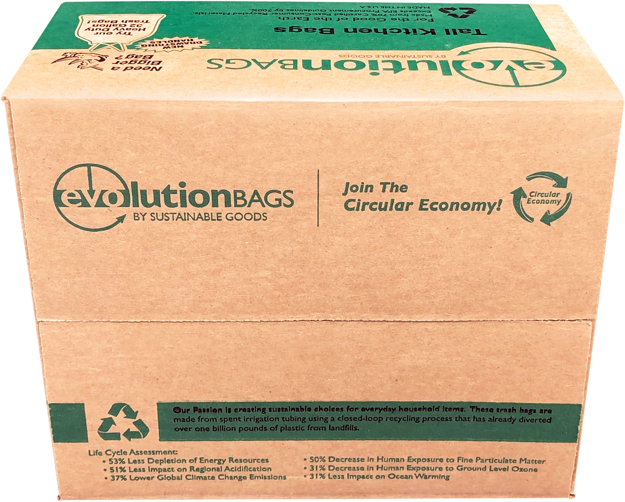 Earthsense Commercial Recycled Tall Kitchen Bags, 13-16 Gallon - 150 count